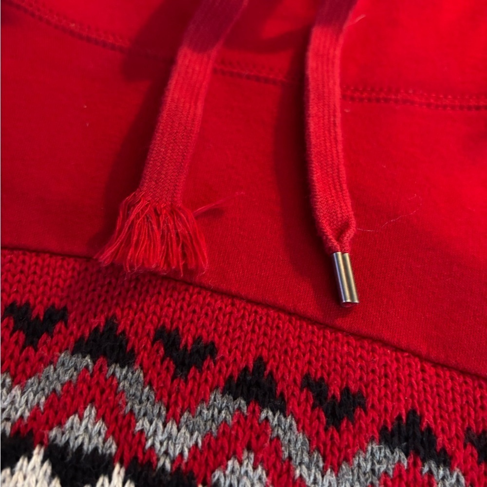 Warm & Cozy Chaps Red Cowl Neck Longsleeve Sweater with Plaid Pattern | Size M - Picture 5 of 12